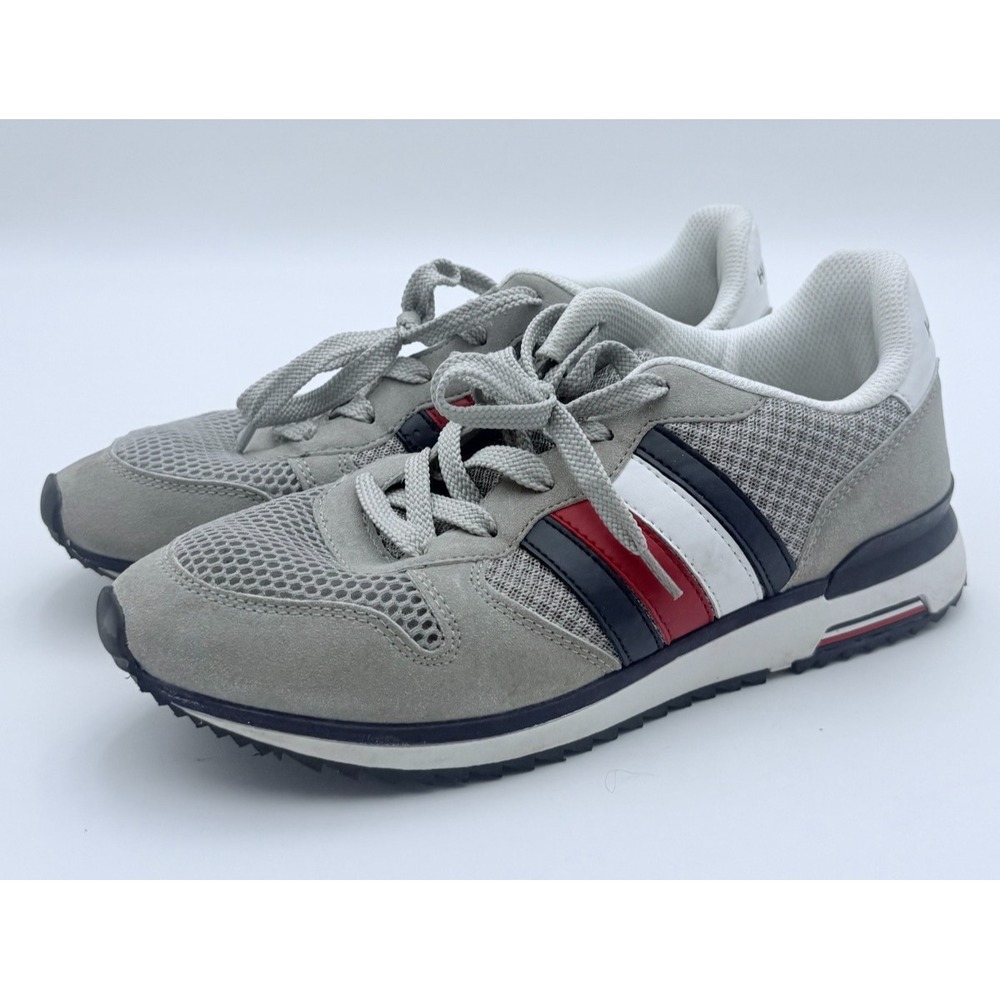 Tommy Hilfiger TMVIRO Men's 8.5 Gray Navy Red Retro Running Sneakers Shoes